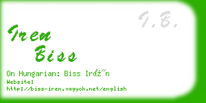 iren biss business card